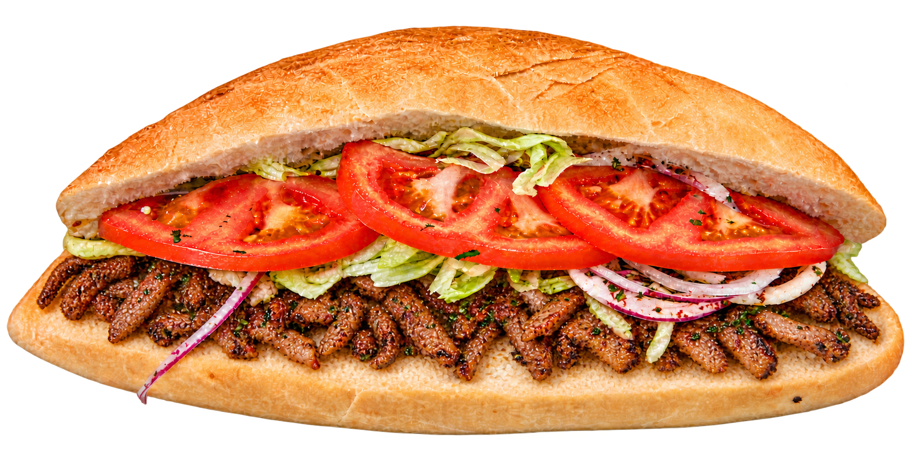 Gegrilltes Lammfilet im Brot